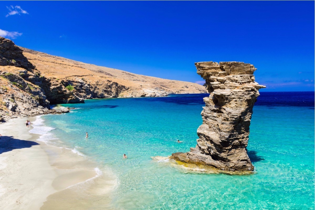 Follow the path across the villages of Andros Island